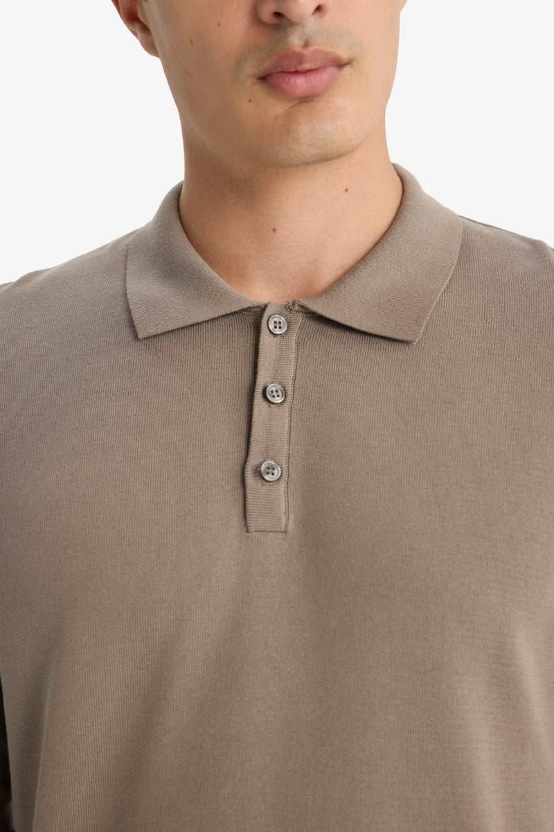 ديفاكتو بلوفر تريكو بريميوم قصة عادية بياقة بولو - Image 4